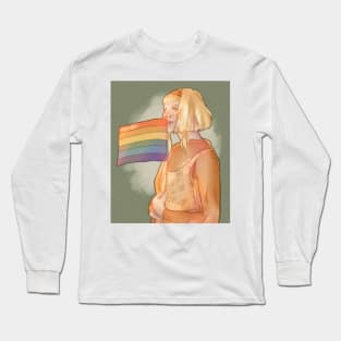 Aurora Aksnes Music Pride LGBTQ Digital Sticker Print Long Sleeve T-Shirt